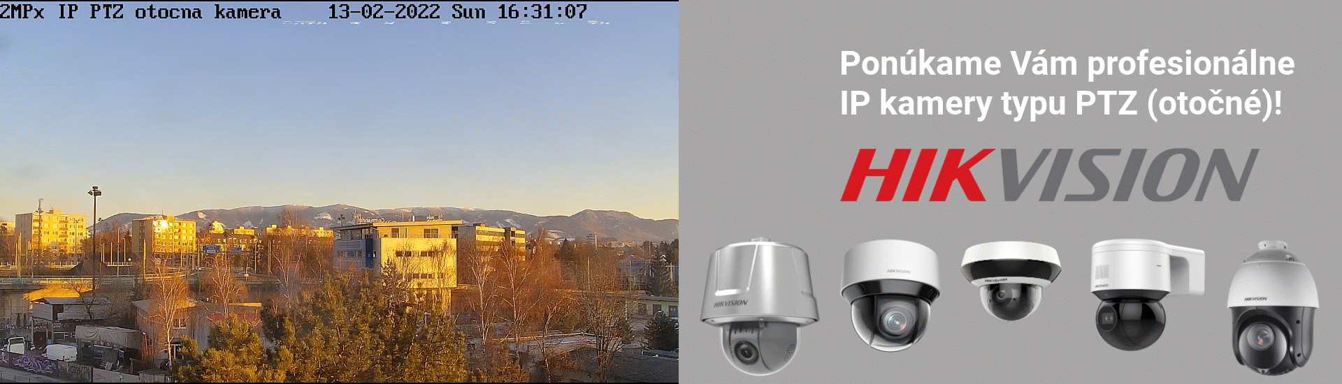 Bezpečnostné IP kamery PTZ otočné